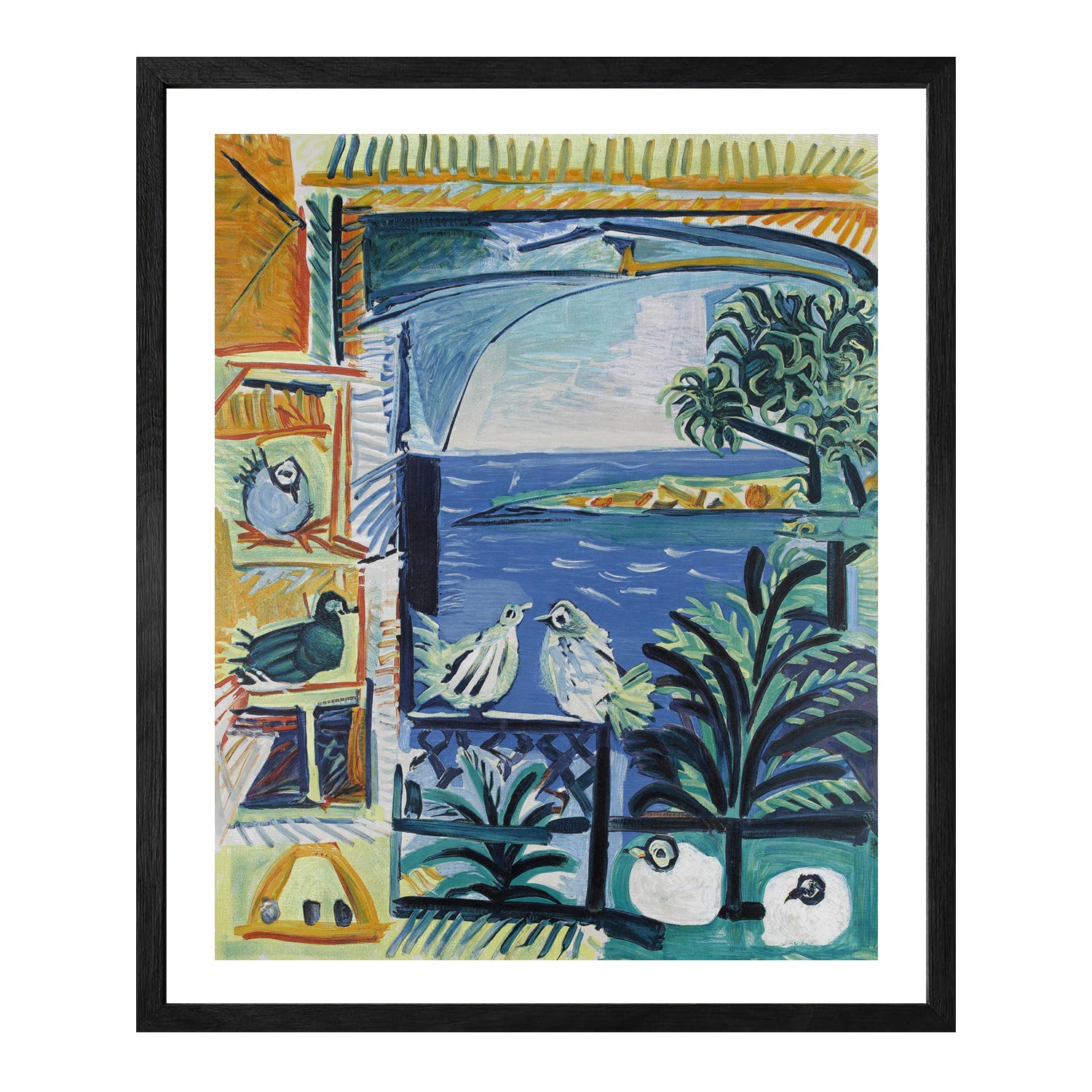 Pablo Picasso Wall Art French Riviera Poster Framed Art