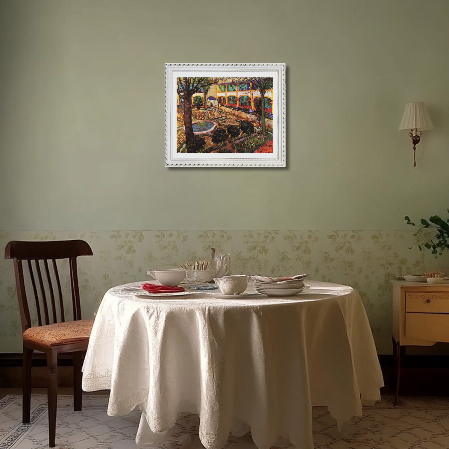 Vincent Van Gogh The Courtyard of The Hospital Wall Art Van Gogh Poster