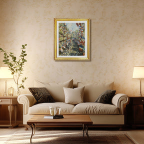 Claude Monet Wall Art The Rue Montorgueil In Paris Poster Framed